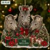 Picture of Personalized Zebra Family Ornament, Custom Christmas Acrylic Ornament, Safari Animal Tree Decor With Name, Unique Holiday Keepsake Gift 2026