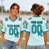 Picture of Personalized Ovarian Cancer Awareness Jersey, Custom Name Number Teal Ribbon Shirt, Ovarian Cancer Support Team Jersey, Gift 2026 Support