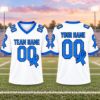 Picture of Personalized Blue Ribbon Type 1 Diabetes Awareness Jersey, Custom Name Cancer Support Shirt, Colon Cancer Team Jersey, Survivor Gift 2026