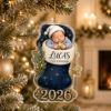 Picture of Baby First Christmas Ornament, Personalized Stocking Keepsake, Custom Newborn Name Acrylic Ornament, 2026 Baby Holiday Gift, Christmas Decor