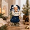 Picture of Baby First Christmas Ornament, Personalized Stocking Keepsake, Custom Newborn Name Acrylic Ornament, 2026 Baby Holiday Gift, Christmas Decor