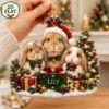 Picture of Rabbit Family Christmas Ornament, Personalized Bunny Keepsake Ornament, Custom Name Acrylic Holiday Decor, Cute Animal Christmas Gift 2026