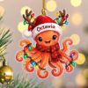 Picture of Octopus Christmas Ornament, Personalized Ocean Animal Acrylic Ornament, Custom Name Sea Life Tree Decor, Cute Marine Holiday Gift 2026