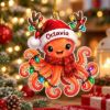 Picture of Octopus Christmas Ornament, Personalized Ocean Animal Acrylic Ornament, Custom Name Sea Life Tree Decor, Cute Marine Holiday Gift 2026