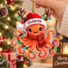 Picture of Octopus Christmas Ornament, Personalized Ocean Animal Acrylic Ornament, Custom Name Sea Life Tree Decor, Cute Marine Holiday Gift 2026