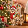 Picture of Deer Christmas Ornament, Personalized Reindeer Acrylic Ornament, Custom Name Woodland Animal Tree Decor, Cute Holiday Keepsake Gift 2026