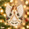 Picture of Angel Christmas Ornament, Personalized Guardian Angel Acrylic Ornament, Custom Name Religious Holiday Tree Decor, Spiritual Keepsake Gift