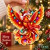 Picture of Phoenix Christmas Ornament, Personalized Bird Acrylic Ornament, Custom Name Firebird Tree Decor, Magical Mythical Holiday Keepsake Gift 2026