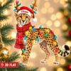 Picture of Cheetah Christmas Ornament, Personalized Cheetah Acrylic Ornament, Custom Name Safari Tree Decor, Unique Wildlife Holiday Gift 2026