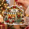 Picture of Personalized Flower Shop Christmas Ornament 2026, Custom Name Floral Store Acrylic Ornament, Christmas Florist Holiday Decor, Gardener Gift