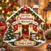 Picture of First Christmas Married Ornament, Personalized Couple Keepsake, Custom Newlywed Christmas House Acrylic Decor, Wedding Gift Ornament 2026