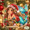 Picture of Mermaid Christmas Ornament, Personalized Fantasy Acrylic Ornament, Custom Name Ocean Mermaid Tree Decor, Magical Holiday Keepsake Gift 2026