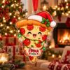 Picture of Pizza Christmas Ornament, Personalized Food Acrylic Ornament, Custom Name Pizza Lover Tree Decor, Cute Holiday Keepsake Gift For Foodies
