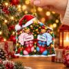 Picture of Baby Twins Christmas Stocking Ornament, Personalized Newborn Acrylic Ornament, Custom First Christmas Tree Decor, Baby Holiday Keepsake Gift