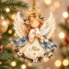 Picture of Angel Christmas Ornament, Personalized Guardian Angel Acrylic Ornament, Custom Name Religious Holiday Tree Decor, Heavenly Keepsake Gift