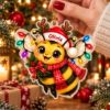 Picture of Bee Christmas Ornament, Personalized Honey Bee Acrylic Ornament, Custom Name Bumble Bee Tree Decor, Cute Insect Lover Holiday Gift 2026