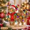 Picture of Leopard Christmas Ornament, Personalized Wild Cat Acrylic Ornament, Custom Name Animal Tree Decor, Safari Lover Holiday Keepsake Gift 2026