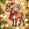 Picture of Ram Christmas Ornament, Personalized Goat Acrylic Ornament, Custom Name Farm Animal Tree Decor, Cute Holiday Keepsake Gift For Animal Lovers