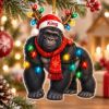 Picture of Gorilla Christmas Ornament, Personalized Wild Animal Acrylic Ornament, Custom Name Jungle Tree Decor, Unique Wildlife Holiday Keepsake Gift