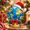 Picture of Travel Christmas Ornament, Personalized World Map Acrylic Ornament, Custom Family Adventure Tree Decor, Wanderlust Holiday Keepsake Gift
