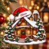 Picture of Cabin Home Christmas Ornament, Personalized Log Cabin Ornament, Custom New Home Christmas Tree Decor, Cozy Rustic Holiday Keepsake Gift 2026