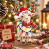 Picture of Goat Christmas Ornament, Personalized Goat Acrylic Ornament, Custom Name Farm Animal Tree Decor, Cute Holiday Keepsake Gift For Goat Lovers