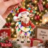Picture of Goat Christmas Ornament, Personalized Goat Acrylic Ornament, Custom Name Farm Animal Tree Decor, Cute Holiday Keepsake Gift For Goat Lovers