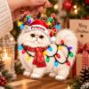 Picture of Persian Cat Christmas Ornament, Personalized Cat Acrylic Ornament, Custom Name Fluffy Cat Tree Decor, Cute Kitty Holiday Keepsake Gift 2026