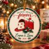 Picture of Personalized Couple Christmas Ornament 2026, Custom Names Ceramic Ornament, Signed Sealed Forever Mailbox Ornament, Couples Keepsake Gift