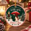Picture of Personalized Couple Christmas Ornament 2026, Custom Names Romantic Ceramic Ornament, Every Christmas With You Acrylic Ornament, Couples Gift