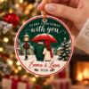 Picture of Personalized Couple Christmas Ornament 2026, Custom Names Romantic Ceramic Ornament, Every Christmas With You Acrylic Ornament, Couples Gift