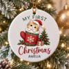 Picture of Personalized Kitten First Christmas Ornament 2026, Custom Cat Ceramic Ornament, Baby Cat Christmas Acrylic Ornament, Pet Lover Keepsake Gift