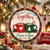 Picture of Personalized Couple Christmas Ornament 2026, Custom Hot Cocoa Ceramic Ornament, Christmas Is Sweeter Together Acrylic Ornament, Couple Gift