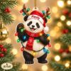 Picture of Panda Christmas Ornament, Personalized Panda Acrylic Ornament, Custom Name Panda Tree Decor, Cute Panda Lover Holiday Keepsake Gift 2026
