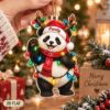 Picture of Panda Christmas Ornament, Personalized Panda Acrylic Ornament, Custom Name Panda Tree Decor, Cute Panda Lover Holiday Keepsake Gift 2026