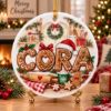 Picture of Personalized Gingerbread Christmas Ornament 2026, Custom Name Baking Ceramic Ornament, Gingerbread Kitchen Acrylic Ornament, Baker Gift