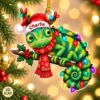 Picture of Chameleon Christmas Ornament, Personalized Chameleon Acrylic Ornament, Custom Name Reptile Tree Decor, Cute Lizard Lover Holiday Gift 2026