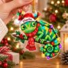 Picture of Chameleon Christmas Ornament, Personalized Chameleon Acrylic Ornament, Custom Name Reptile Tree Decor, Cute Lizard Lover Holiday Gift 2026
