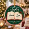 Picture of Personalized Couple Christmas Ornament 2026, Custom Names Book Lover Ceramic Ornament, Our Favorite Chapter Christmas Keepsake Gift Couple