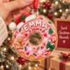 Picture of Donut Christmas Ornament, Personalized Acrylic Donut Ornament, Custom Name Holiday Tree Decor, Cute Kawaii Dessert Christmas Keepsake 2026