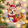Picture of Corgi Christmas Ornament, Personalized Corgi Acrylic Ornament, Custom Name Corgi Tree Decor, Cute Dog Lover Christmas Holiday Keepsake Gift