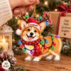 Picture of Corgi Christmas Ornament, Personalized Corgi Acrylic Ornament, Custom Name Corgi Tree Decor, Cute Dog Lover Christmas Holiday Keepsake Gift