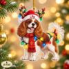Picture of Cavalier King Charles Christmas Ornament, Personalized Dog Acrylic Ornament, Custom Name Cavalier Tree Decor, Spaniel Holiday Keepsake Gift