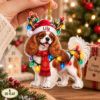 Picture of Cavalier King Charles Christmas Ornament, Personalized Dog Acrylic Ornament, Custom Name Cavalier Tree Decor, Spaniel Holiday Keepsake Gift
