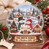 Picture of Personalized Family Christmas Ornament 2026, Custom Family Name Snow Globe Keepsake, Mom Dad Kids Pet Names, Christmas Tree Gift For Family