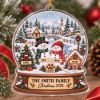 Picture of Personalized Family Christmas Ornament 2026, Custom Family Name Snow Globe Keepsake, Mom Dad Kids Pet Names, Christmas Tree Gift For Family