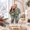 Picture of Personalized Bump's First Christmas Ornament, Last Christmas As Two, Baby Coming 2027, Expecting Parents Pregnancy Announcement Keepsake