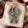 Picture of Personalized Bump's First Christmas Ornament, Last Christmas As Two, Baby Coming 2027, Expecting Parents Pregnancy Announcement Keepsake