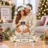 Picture of Personalized Bump's First Christmas Ornament, First Christmas As Expecting Parents, Baby Coming 2027, Pregnancy Announcement Keepsake Gift
