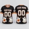 Picture of Personalized Family Halloween Mesh Jersey, Custom Team Name & Number Shirt, Ghost Pumpkin Jersey, Matching Family Halloween Outfit